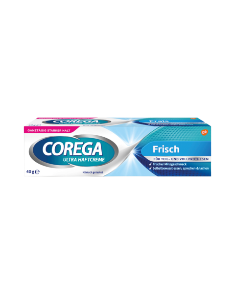 Corega Ultra Haftcreme Frisch, fuer Teil­ und Vollprothesen, 40g
